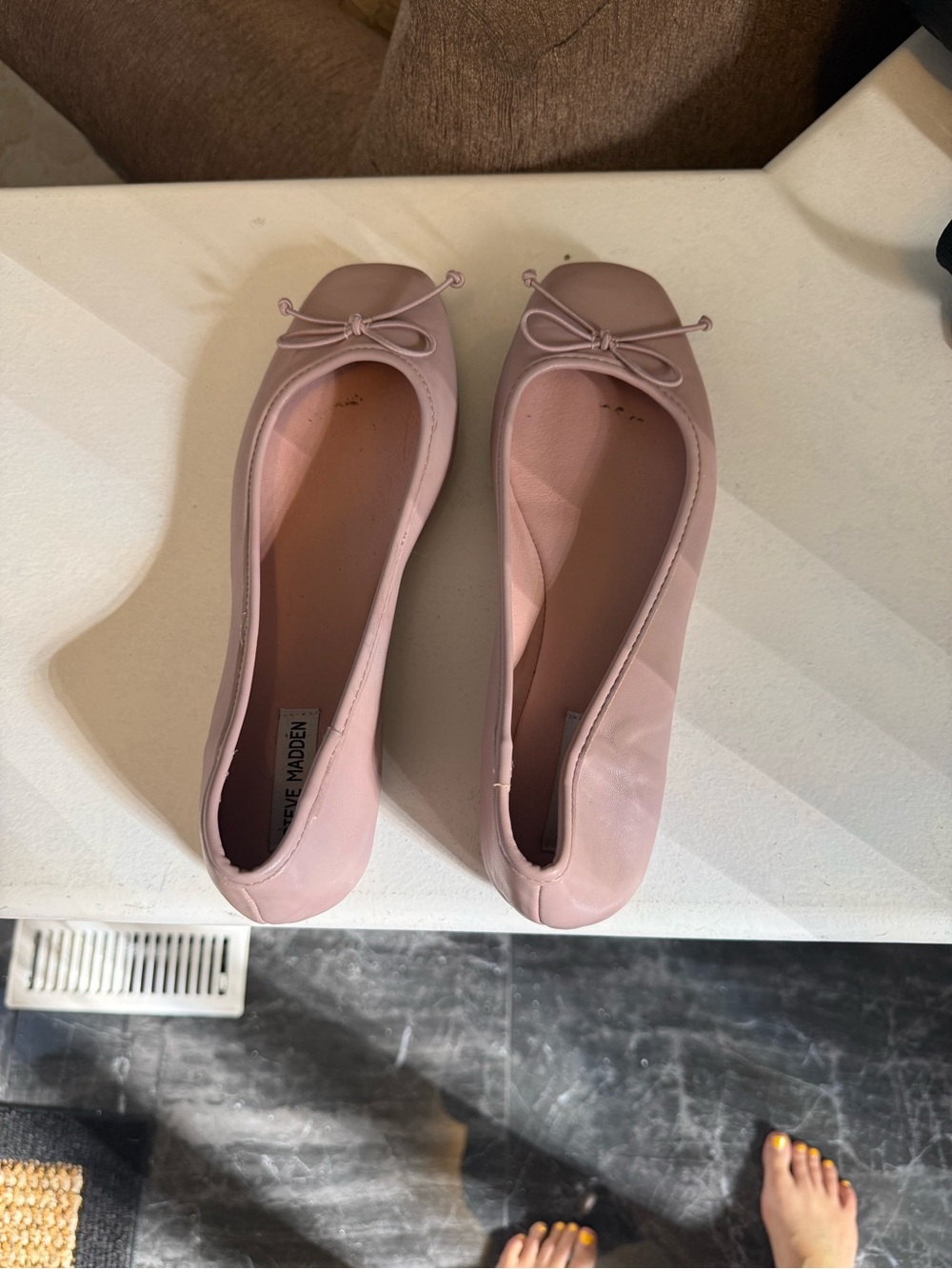 Steve Madden Blush Pink Bow Ballet Flats